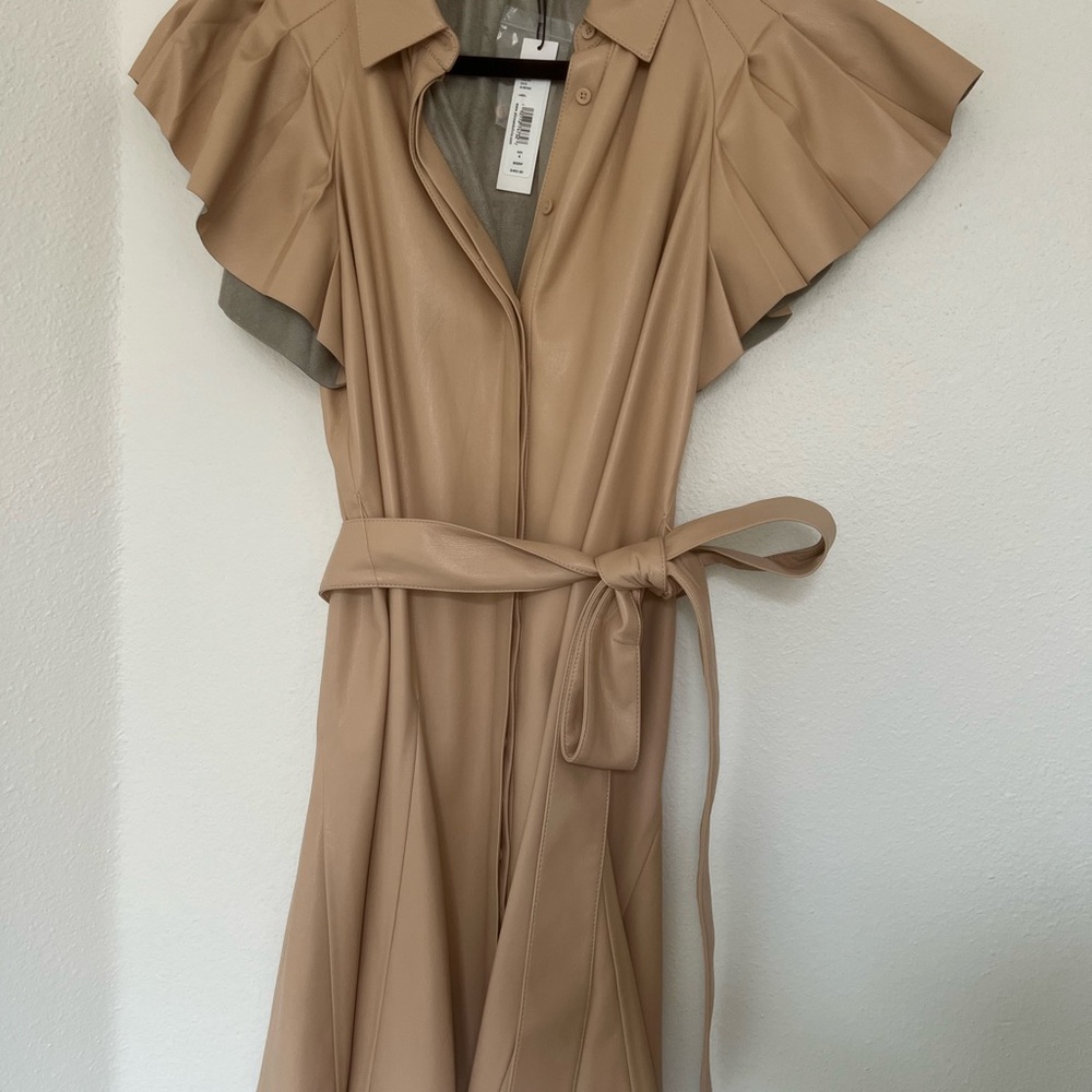 Alice + Olivia McKell Belted Faux Leather Mini Dress | NEW & on SALE